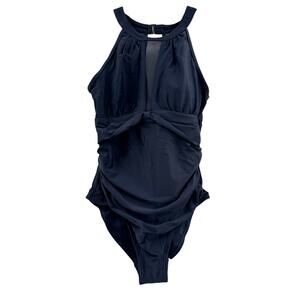 one piece swimsuit dark blue size S